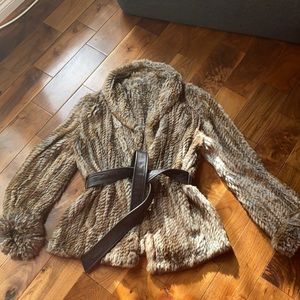 Rabbit fur jacket size M